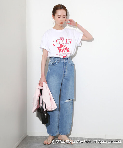 SLOBE IENA（スローブイエナ）の「《追加》 GOOD ROCK SPEED / グッドロックスピード NEWYORK Tシャツ 24NYC016W（Tシャツ/カットソー・レディース・ホワイト/グレー・FREE）」の14枚目の写真