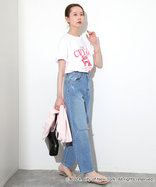 SLOBE IENA（スローブイエナ）の「《追加》 GOOD ROCK SPEED / グッドロックスピード NEWYORK Tシャツ 24NYC016W（Tシャツ/カットソー・レディース・ホワイト/グレー・FREE）」の16枚目の写真