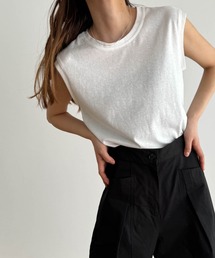CANAL JEAN | El mar(エルマール) コットンブレンドワイドショルダータンクトップ(タンクトップ)
