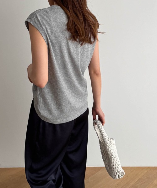 CANAL JEAN（キャナルジーン）の「El mar　コットンブレンドワイドショルダータンクトップ（タンクトップ・レディース・ブラック/ベージュ/アイボリー/グレー・ONE SIZE）」の19枚目の写真