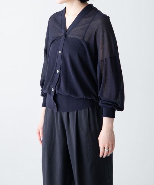 かぐれ（カグレ）の「コットンシルクシアーニットカーディガン