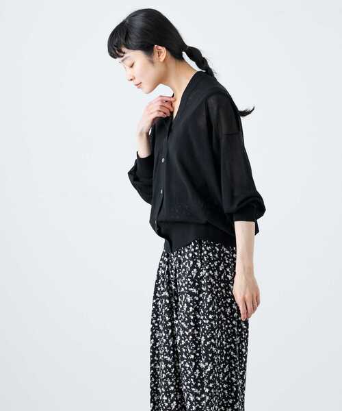 かぐれ（カグレ）の「コットンシルクシアーニットカーディガン（カーディガン/ボレロ・レディース・チャコールグレー/ブルー/ブラック・FREE）」の20枚目の写真