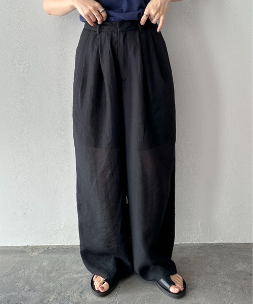 feepur（フェピュール）の「オーガンジーシアーワイドパンツ（その他パンツ・レディース・アイボリー/ブラック・SMALL/MEDIUM）」の21枚目の写真