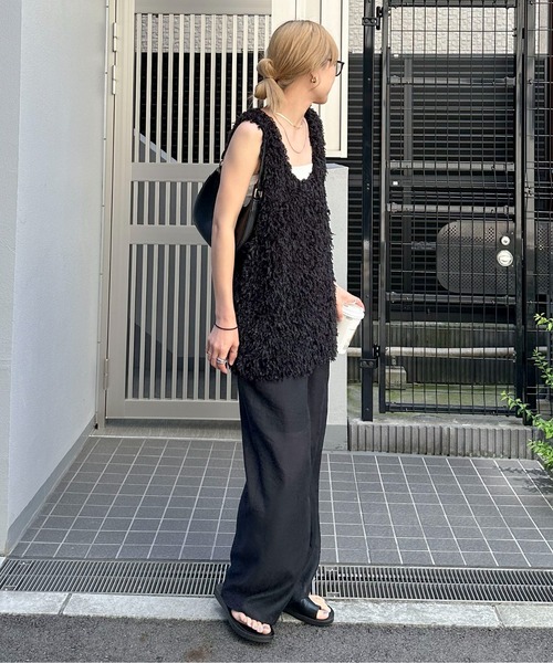 feepur（フェピュール）の「オーガンジーシアーワイドパンツ（その他パンツ・レディース・アイボリー/ブラック・SMALL/MEDIUM）」の13枚目の写真