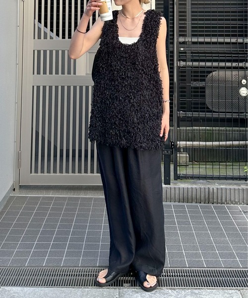 feepur（フェピュール）の「オーガンジーシアーワイドパンツ（その他パンツ・レディース・アイボリー/ブラック・SMALL/MEDIUM）」の11枚目の写真