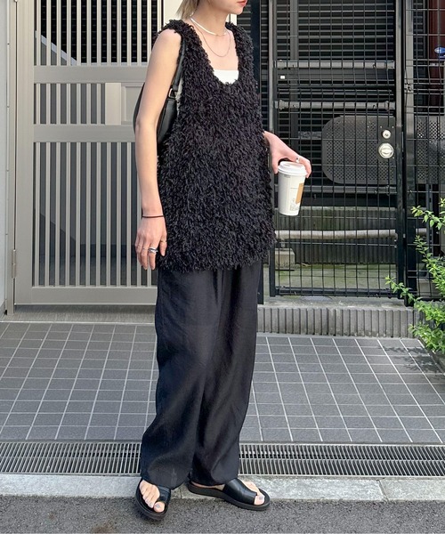 feepur（フェピュール）の「オーガンジーシアーワイドパンツ（その他パンツ・レディース・アイボリー/ブラック・SMALL/MEDIUM）」の14枚目の写真