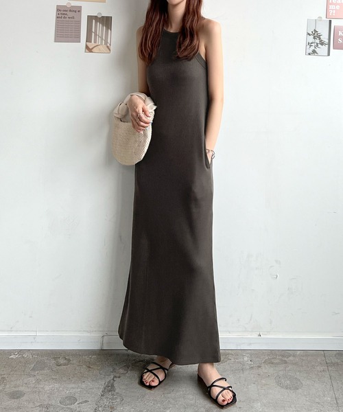 ABYS（アビス）の「カップ付きアメスリワンピース（ワンピース・レディース・ブラック/チャコールグレー/杢グレー・FREE）」の3枚目の写真