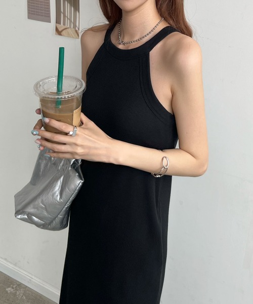 ABYS（アビス）の「カップ付きアメスリワンピース（ワンピース・レディース・ブラック/チャコールグレー/杢グレー・FREE）」の4枚目の写真