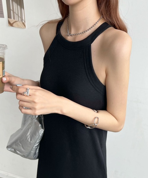 ABYS（アビス）の「カップ付きアメスリワンピース（ワンピース・レディース・ブラック/チャコールグレー/杢グレー・FREE）」の6枚目の写真