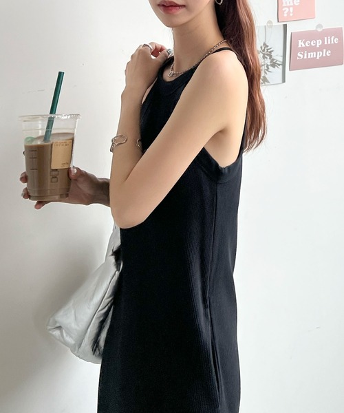 ABYS（アビス）の「カップ付きアメスリワンピース（ワンピース・レディース・ブラック/チャコールグレー/杢グレー・FREE）」の8枚目の写真