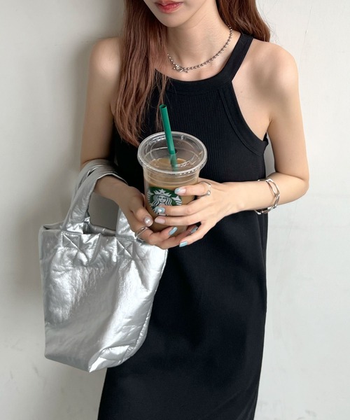 ABYS（アビス）の「カップ付きアメスリワンピース（ワンピース・レディース・ブラック/チャコールグレー/杢グレー・FREE）」の14枚目の写真