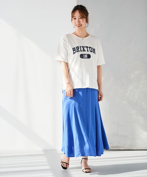 le.coeur blanc(ルクールブラン)の「BRIXTONロゴTシャツ(Tシャツ/カットソー・レディース・ベージュ/オフホワイト/ダークグレー・38)」の10枚目の写真