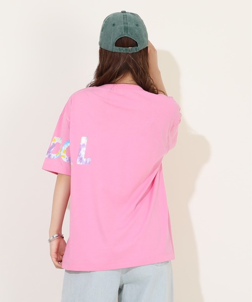 BABYDOLL(ベビードール)の「親子お揃い タイダイロゴ Tシャツ 9518A(Tシャツ/カットソー・レディース・チェリーピンク/ブラック・S/M/L/XL)」の7枚目の写真