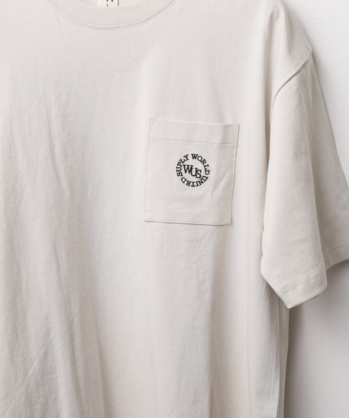 B.I.D.(ビーアイディー)の「《刺繍ショートスリーブ ポケットTシャツ(Tシャツ/カットソー・レディース・ホワイト系1/ホワイト系2/ブラック系1/ブラック系2/ブルー系/ベージュ・LARGE/MEDIUM)」の12枚目の写真