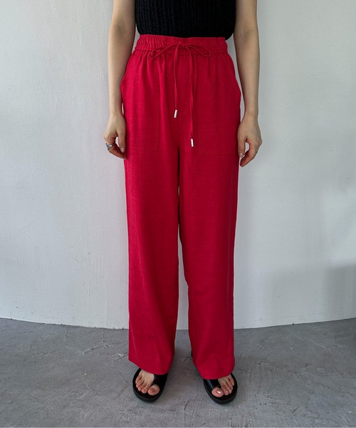 feepur by saya（フェピュールバイサヤ）の「【XSサイズあり】ベイカーリネンイージーパンツ（その他パンツ・レディース・グレー/レッド/ピンク・MEDIUM/X-SMALL）」の17枚目の写真