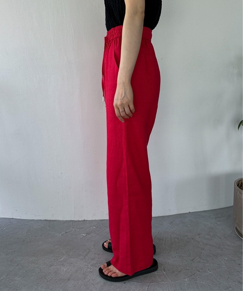 feepur by saya（フェピュールバイサヤ）の「【XSサイズあり】ベイカーリネンイージーパンツ（その他パンツ・レディース・グレー/レッド/ピンク・MEDIUM/X-SMALL）」の18枚目の写真