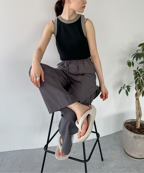 feepur by saya（フェピュールバイサヤ）の「【XSサイズあり】ベイカーリネンイージーパンツ（その他パンツ・レディース・グレー/レッド/ピンク・MEDIUM/X-SMALL）」の10枚目の写真