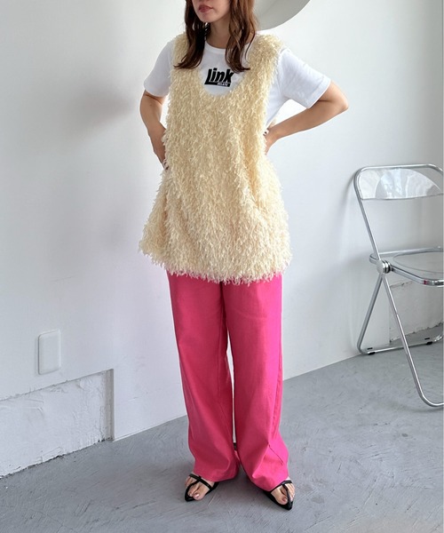 feepur by saya（フェピュールバイサヤ）の「【XSサイズあり】ベイカーリネンイージーパンツ（その他パンツ・レディース・グレー/レッド/ピンク・MEDIUM/X-SMALL）」の14枚目の写真