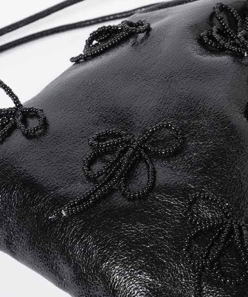 HARE（ハレ）の「リボンキンチャクミニバッグ(HARE)（ショルダーバッグ・レディース・シルバー/ブラック・FREE）」の17枚目の写真