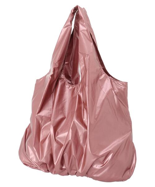 Green Parks(グリーンパークス)の「andmikka ドロストバルーンメタリックトート(トートバッグ・レディース・シルバー/ピンク/ホワイト・FREE)」の4枚目の写真