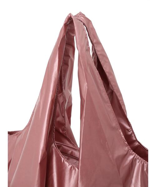 Green Parks(グリーンパークス)の「andmikka ドロストバルーンメタリックトート(トートバッグ・レディース・シルバー/ピンク/ホワイト・FREE)」の6枚目の写真