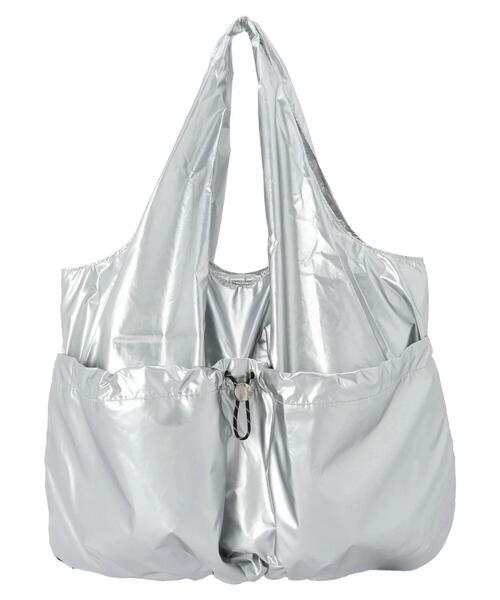 Green Parks(グリーンパークス)の「andmikka ドロストバルーンメタリックトート(トートバッグ・レディース・シルバー/ピンク/ホワイト・FREE)」の14枚目の写真