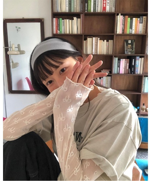 LAFFMO（ラフモ）の「リボン柄シアートップス（その他トップス・レディース・ホワイト/ブラック・F）」の15枚目の写真