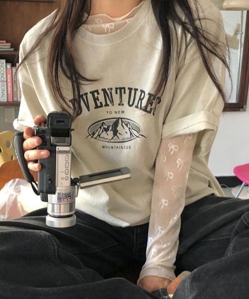 LAFFMO（ラフモ）の「リボン柄シアートップス（その他トップス・レディース・ホワイト/ブラック・F）」の16枚目の写真