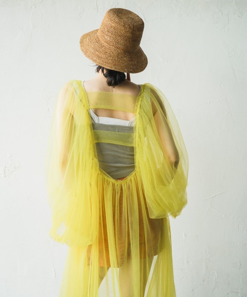 ORIENT MILLINERY（オリエント ミリナリー）の「RAFFI【ﾗﾌｨ】ラフィアこま編みベルハット（ハット・レディース・ナチュラル/モカ・FREE）」の19枚目の写真