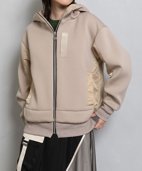 マルシャルテルMARECHAL TERREコンビネーションフードパーカーブルゾン MARECHAL TERRE マルシャルテル コンビネーション フード