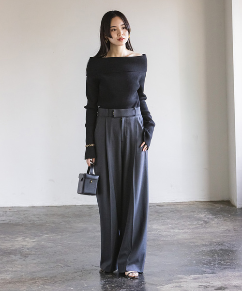 未使用 NOBLE ノーブル 2024AW オフショルニット ボーダー Noble（ノーブル）の「《追加》オフショルニット 3（ニット/セーター