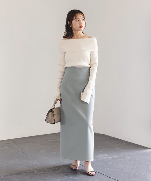 NOBLE ハイネックオフショルニット◆新品 NOBLE | Recommend item! ハイネックオフショルニット no