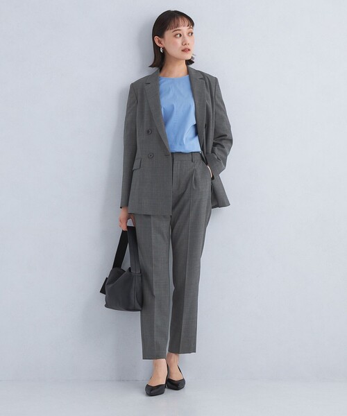 green label relaxing(グリーンレーベルリラクシング)の「カチリラ テーパード パンツ ◇No01◇ -ウォッシャブル・ストレッチ・防シワ-(スラックス・レディース・ベージュ/その他1/ネイビー・34/36/42/38/40/44/46)」の6枚目の写真