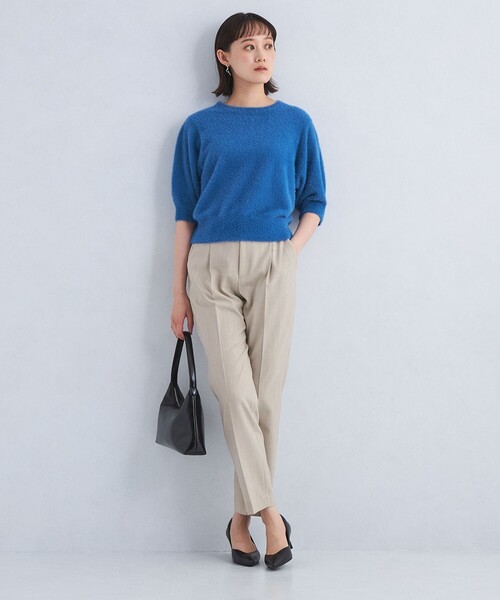 green label relaxing(グリーンレーベルリラクシング)の「カチリラ テーパード パンツ ◇No01◇ -ウォッシャブル・ストレッチ・防シワ-(スラックス・レディース・ベージュ/その他1/ネイビー・34/36/42/38/40/44/46)」の10枚目の写真