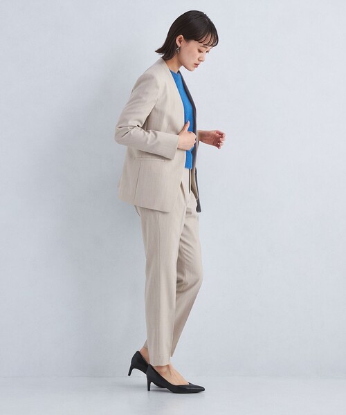 green label relaxing(グリーンレーベルリラクシング)の「カチリラ テーパード パンツ ◇No01◇ -ウォッシャブル・ストレッチ・防シワ-(スラックス・レディース・ベージュ/その他1/ネイビー・34/36/42/38/40/44/46)」の11枚目の写真