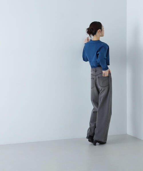 NATURAL BEAUTY BASIC（ナチュラルビューティーベーシック）の「◇バレルラインデニムパンツ（デニムパンツ・レディース・ブラック/ブルー・SMALL/MEDIUM）」の19枚目の写真