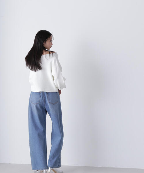 NATURAL BEAUTY BASIC（ナチュラルビューティーベーシック）の「◇バレルラインデニムパンツ（デニムパンツ・レディース・ブラック/ブルー・SMALL/MEDIUM）」の22枚目の写真