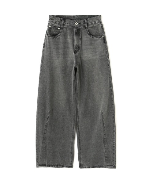 NATURAL BEAUTY BASIC（ナチュラルビューティーベーシック）の「◇バレルラインデニムパンツ（デニムパンツ・レディース・ブラック/ブルー・SMALL/MEDIUM）」の3枚目の写真