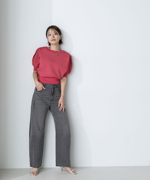 NATURAL BEAUTY BASIC（ナチュラルビューティーベーシック）の「◇バレルラインデニムパンツ（デニムパンツ・レディース・ブラック/ブルー・SMALL/MEDIUM）」の9枚目の写真