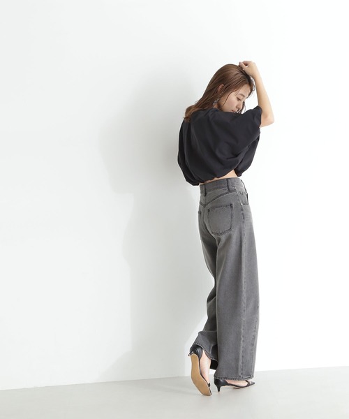 NATURAL BEAUTY BASIC（ナチュラルビューティーベーシック）の「◇バレルラインデニムパンツ（デニムパンツ・レディース・ブラック/ブルー・SMALL/MEDIUM）」の10枚目の写真