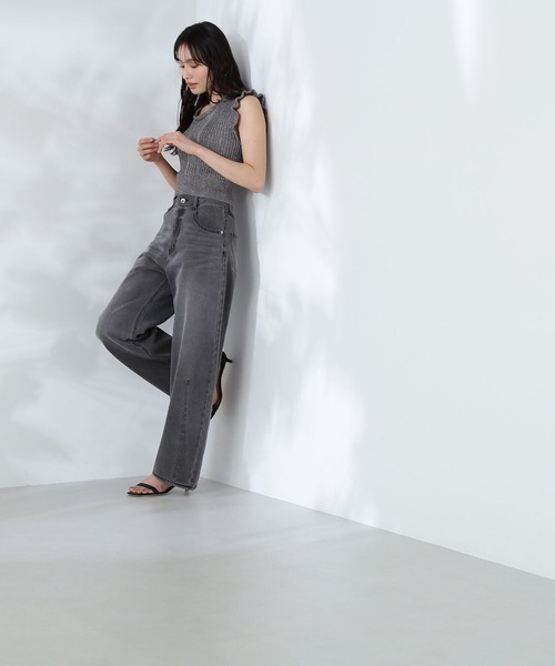 NATURAL BEAUTY BASIC（ナチュラルビューティーベーシック）の「◇バレルラインデニムパンツ（デニムパンツ・レディース・ブラック/ブルー・SMALL/MEDIUM）」の13枚目の写真