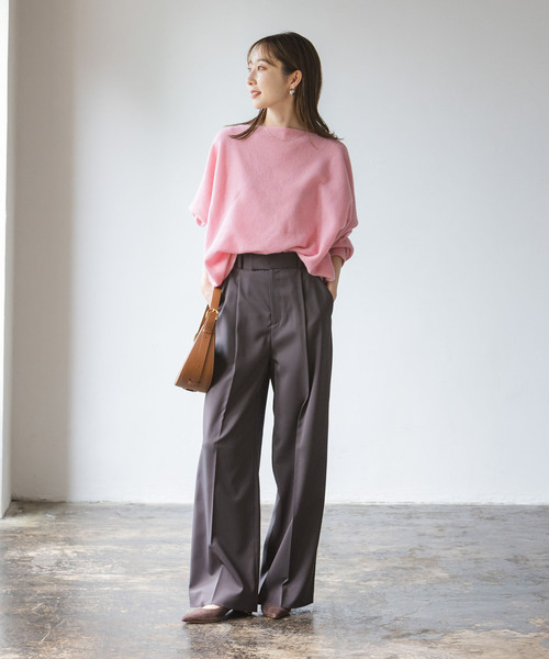 Noble（ノーブル）の「《追加》ファインウールドルマンプルオーバー 3（ニット/セーター・レディース・チャコールグレー/ライトグレー/ベージュ/ラベンダー/ピンク/ホワイト系その他・FREE）」の14枚目の写真