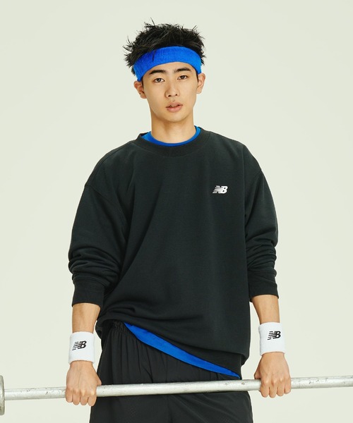 new balance ブラック スウェットセット　裏地 New Balance ニューバランス トレーナー スウェット メンズ クルー