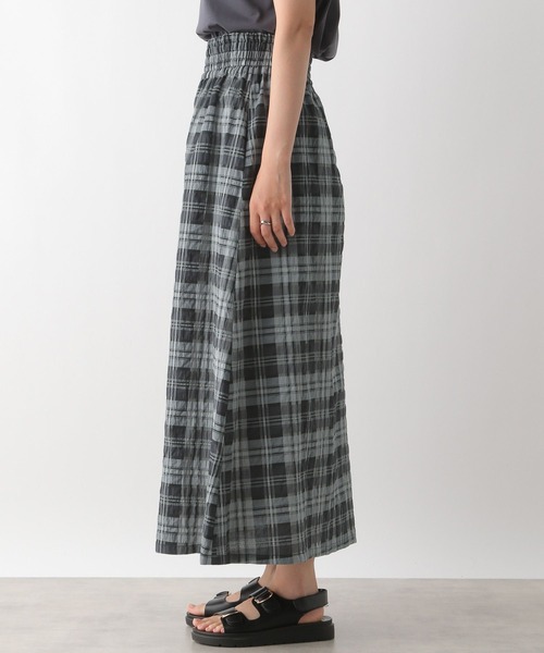 LEPSIM（レプシィム）の「チェックフレアスカート　129585（スカート・レディース・ホワイト×ブラック/グリーン・FREE）」の13枚目の写真