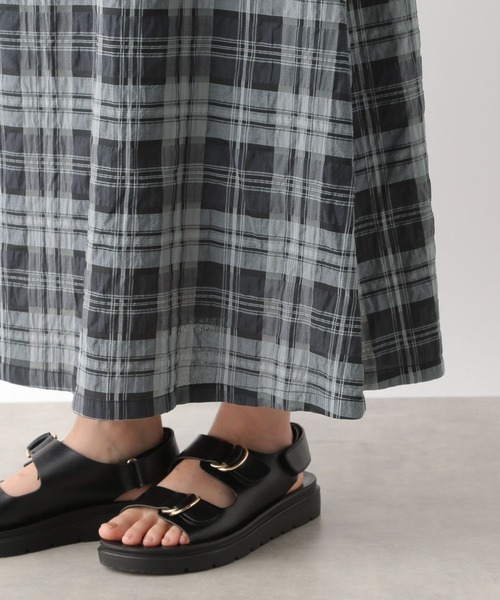 LEPSIM（レプシィム）の「チェックフレアスカート　129585（スカート・レディース・ホワイト×ブラック/グリーン・FREE）」の17枚目の写真