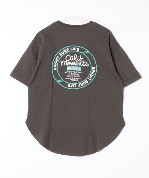 anap mimpi(アナップミンピ)の「サーフ サークル刺繍 コットン ビッグ Tシャツ 半袖(Tシャツ/カットソー・レディース・ダークグレー/オフホワイト・FREE)」の21枚目の写真