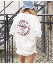anap mimpi | サーフ サークル刺繍 コットン ビッグ Tシャツ 半袖(Tシャツ/カットソー)