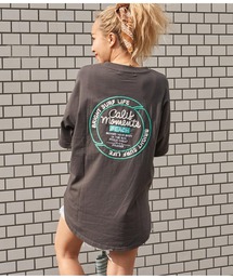 anap mimpi | サーフ サークル刺繍 コットン ビッグ Tシャツ 半袖(Tシャツ/カットソー)