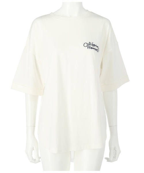 anap mimpi(アナップミンピ)の「サーフ サークル刺繍 コットン ビッグ Tシャツ 半袖(Tシャツ/カットソー・レディース・ダークグレー/オフホワイト・FREE)」の13枚目の写真