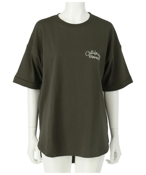 anap mimpi(アナップミンピ)の「サーフ サークル刺繍 コットン ビッグ Tシャツ 半袖(Tシャツ/カットソー・レディース・ダークグレー/オフホワイト・FREE)」の15枚目の写真